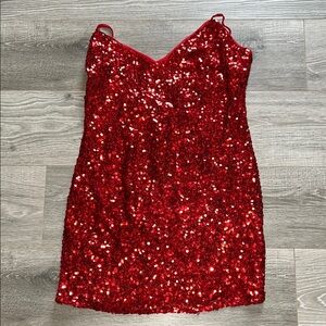 Red Sequin Dress